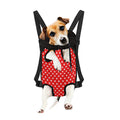 Red And White Star Pattern Print Pet Carrier Backpack