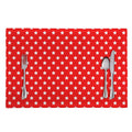 Red And White Star Pattern Print Placemat