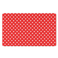 Red And White Star Pattern Print Polyester Doormat