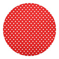 Red And White Star Pattern Print Round Blanket