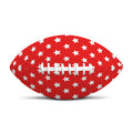 Red And White Star Pattern Print Rugby Ball