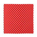 Red And White Star Pattern Print Silk Bandana