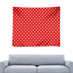 Red And White Star Pattern Print Tapestry