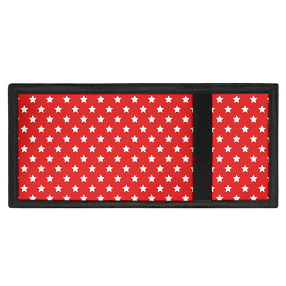 Red And White Star Pattern Print Trifold Wallet