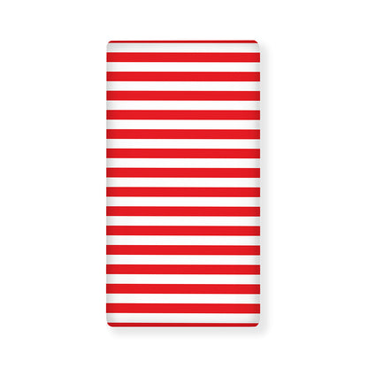 Red And White Striped Pattern Print Baby Crib Sheet