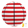 Red And White Striped Pattern Print Basketball