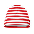 Red And White Striped Pattern Print Beanie