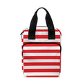 Red And White Striped Pattern Print Bible Tote Bag