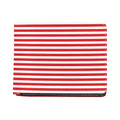 Red And White Striped Pattern Print Bifold Wallet