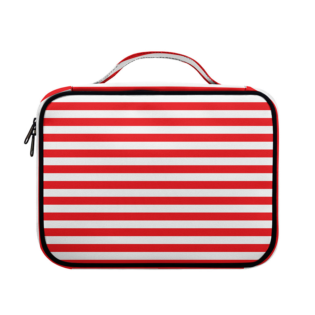 Red And White Striped Pattern Print Briefcase Bible Bag