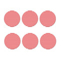 Red And White Striped Pattern Print Coaster Set