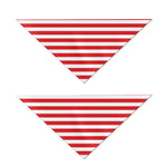 Red And White Striped Pattern Print Dog Bandana