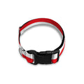 Red And White Striped Pattern Print Dog Collar