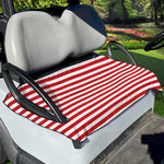 Red And White Striped Pattern Print Golf Cart Seat Cover