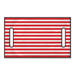 Red And White Striped Pattern Print Golf Cart Seat Cover
