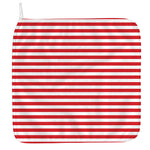 Red And White Striped Pattern Print Hand Towel