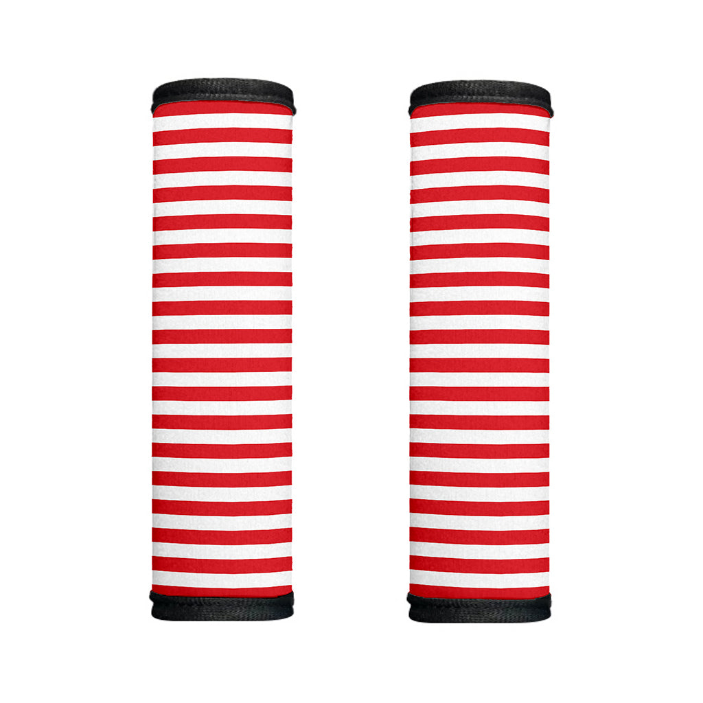 Red And White Striped Pattern Print Handle Covers