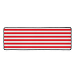 Red And White Striped Pattern Print Long Kitchen Mat