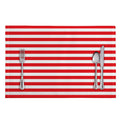 Red And White Striped Pattern Print Placemat