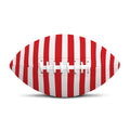 Red And White Striped Pattern Print Rugby Ball
