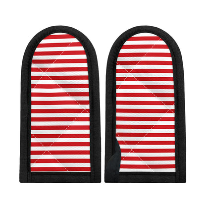 Red And White Striped Pattern Print Skillet Handle Cover