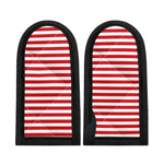 Red And White Striped Pattern Print Skillet Handle Cover