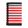 Red And White Striped Pattern Print Trifold Wallet