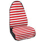 Red And White Striped Pattern Print Waterproof Car Seat Cover