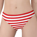 Red And White Striped Pattern Print Women's Panties