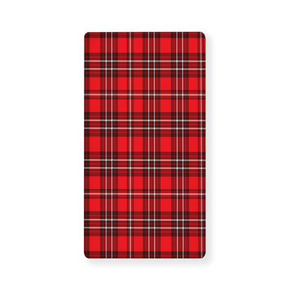 Red And White Tartan Pattern Print Baby Crib Sheet