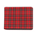 Red And White Tartan Pattern Print Bifold Wallet
