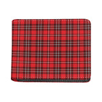 Red And White Tartan Pattern Print Bifold Wallet