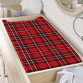 Red And White Tartan Pattern Print Changing Pad Cover