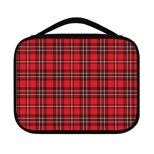 Red And White Tartan Pattern Print Classic Bible Case