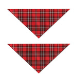 Red And White Tartan Pattern Print Dog Bandana