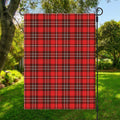 Red And White Tartan Pattern Print Garden Flag