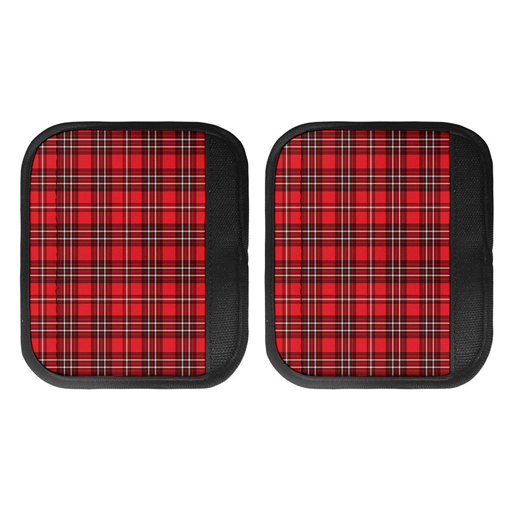 Red And White Tartan Pattern Print Handle Covers