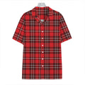 Red And White Tartan Pattern Print Hawaiian Shirt