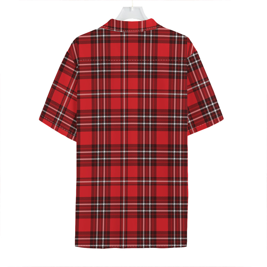 Red And White Tartan Pattern Print Hawaiian Shirt
