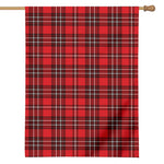 Red And White Tartan Pattern Print House Flag