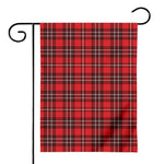 Red And White Tartan Pattern Print House Flag