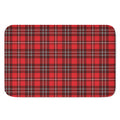 Red And White Tartan Pattern Print Indoor Door Mat