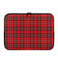 Red And White Tartan Pattern Print Laptop Sleeve