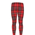 Red And White Tartan Pattern Print Men's Leggings