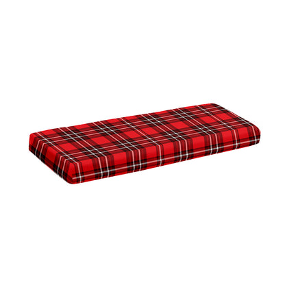 Red And White Tartan Pattern Print Piano Keyboard Cover