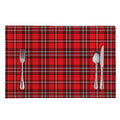Red And White Tartan Pattern Print Placemat