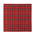 Red And White Tartan Pattern Print Silk Bandana