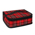 Red And White Tartan Pattern Print Small Lunch Bag