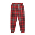 Red And White Tartan Pattern Print Sweatpants