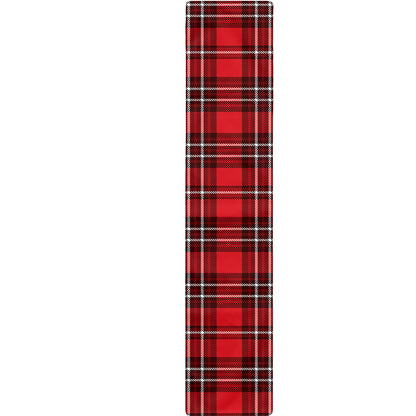 Red And White Tartan Pattern Print Table Runner